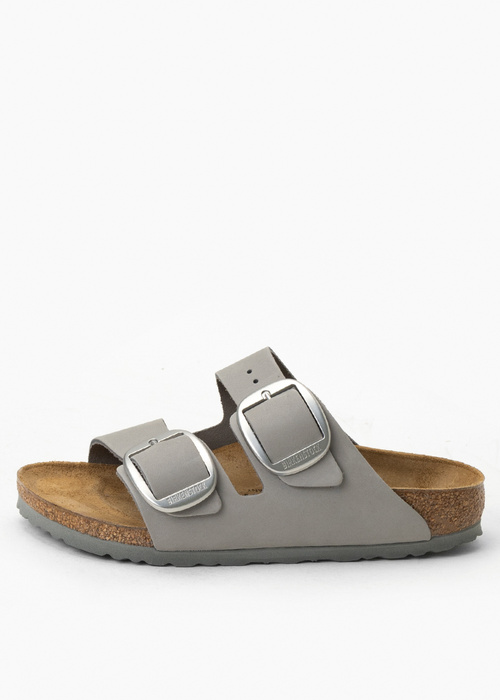 Klapki damskie szare BIRKENSTOCK ARIZONA BIG BUCKLE LENB 