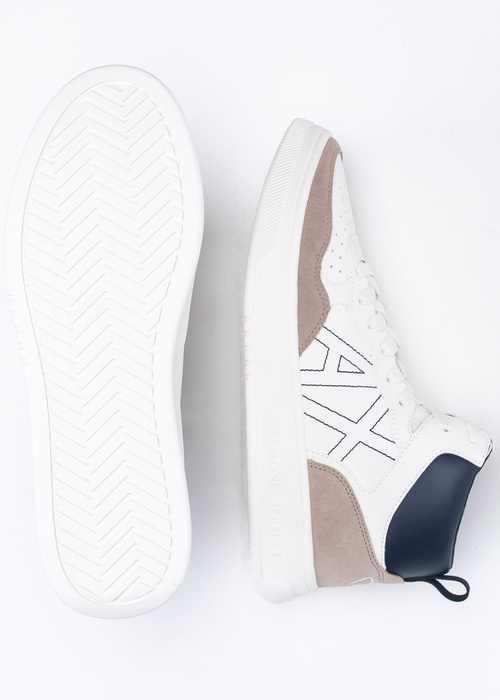 Sneakersy męskie białe ARMANI EXCHANGE XUZ040 XV601 S030 