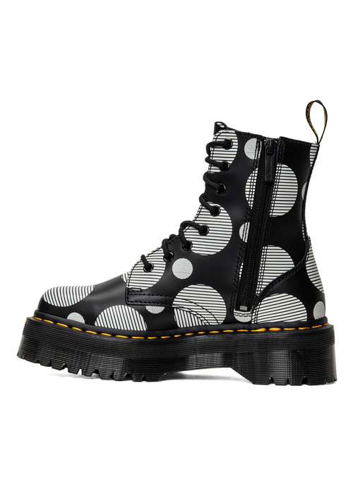 Glany damskie czarne Dr. Martens JADON POLKA DOT Black Smooth