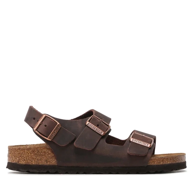 Sandały damskie brązowe Birkenstock Milano LE