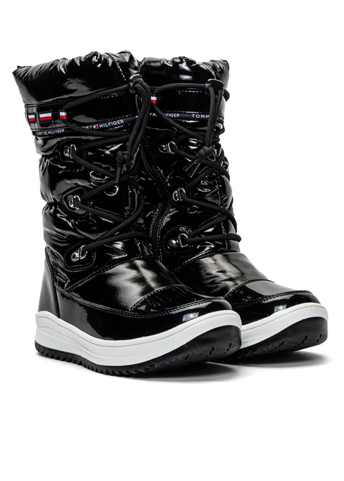 Śniegowce dziecięce czarne Tommy Hilfiger T3A6-32035-1240-999