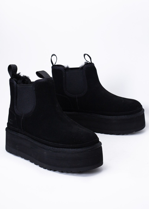 UGG W NEUMEL PLATFORM CHELSEA Sztyblety damskie czarne