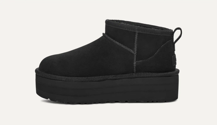 UGG W CLASSIC ULTRA MINI PLATFORM Buty zimowe damskie czarne
