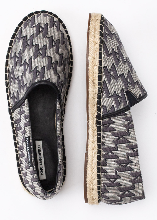 Espadryle męskie szare Karl Lagerfeld KAMINO Monogram Slip On