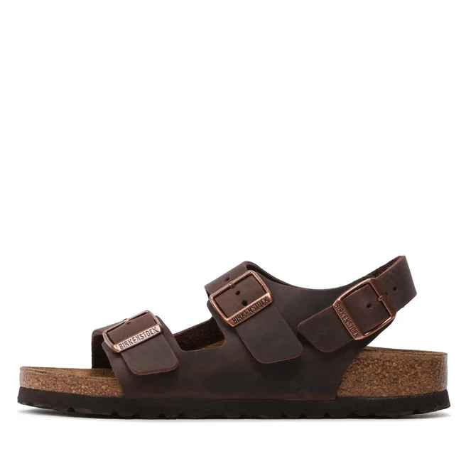 Sandały damskie brązowe Birkenstock Milano LE