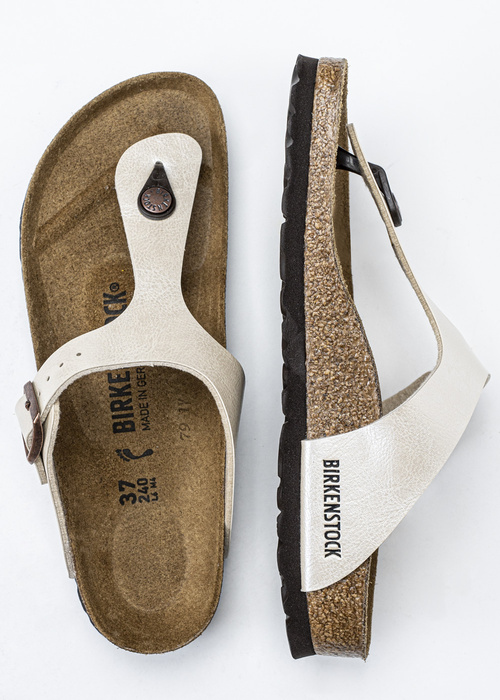 Japonki damskie białe Birkenstock Gizeh BF