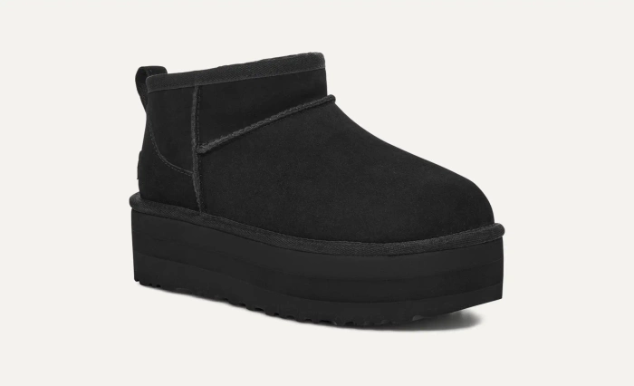 UGG W CLASSIC ULTRA MINI PLATFORM Buty zimowe damskie czarne