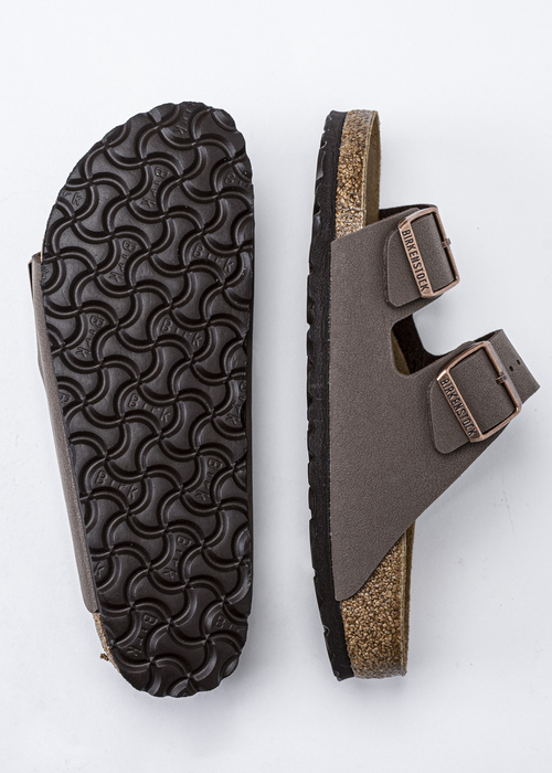 Birkenstock Arizona BS Nubuk Mocca Klapki damskie brązowe