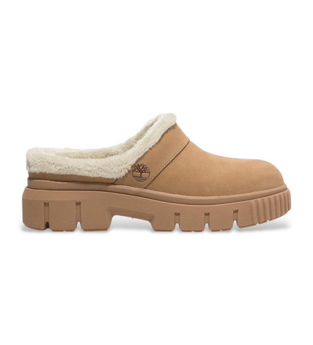 Timberland Greyfield WARM LINED SHOE MEDIUM BEIGE NUBUCK Kapcie damskie