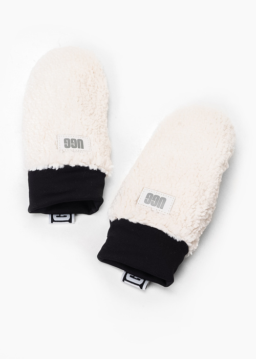 Rękawiczki damskie UGG W SHERPA MITTEN W LOGO TAPE