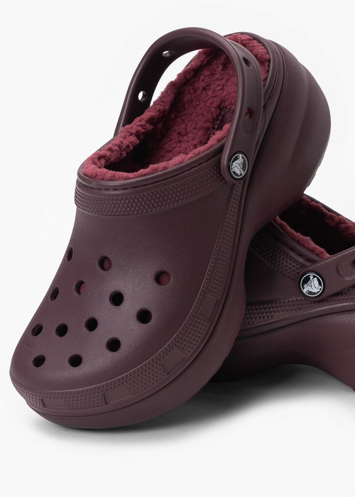 Klapki damskie CROCS CLASSIC PLATFORM LINED CLOG