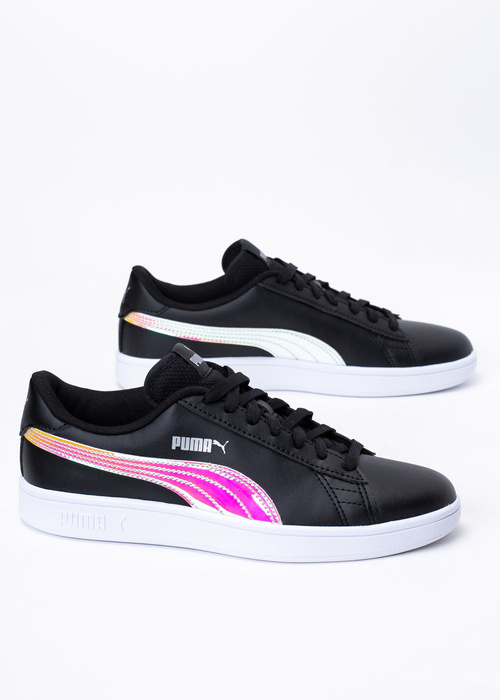 Buty sportowe dziecięce czarne Puma Smash V2 Holo