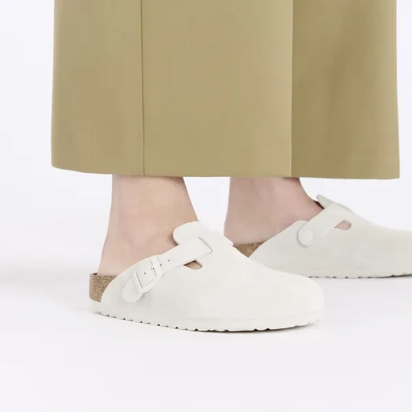 BIRKENSTOCK Boston Soft Footbed Suede Leathe Klapki damskie