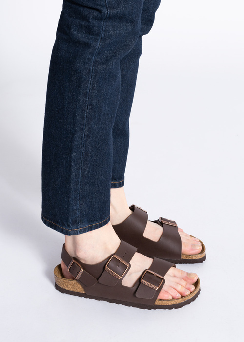 Sandały damskie brązowe Birkenstock Milano BF