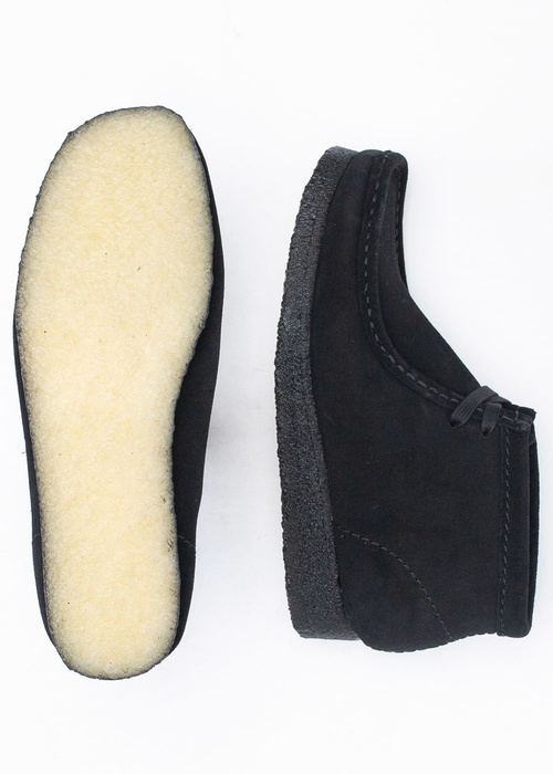 Trzewiki damskie Clarks Wallabee Boot Black Suede (26155521)