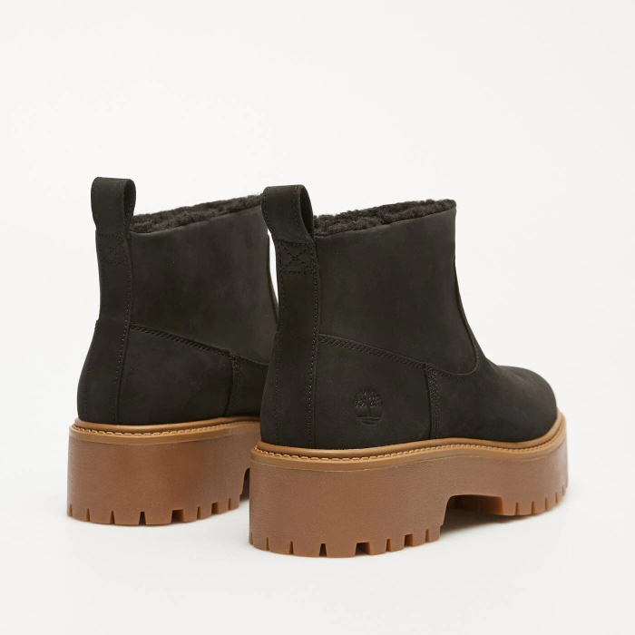 Timberland STONE STREET MID WARM LINED BOOT BLACK NUBUCK Botki damskie