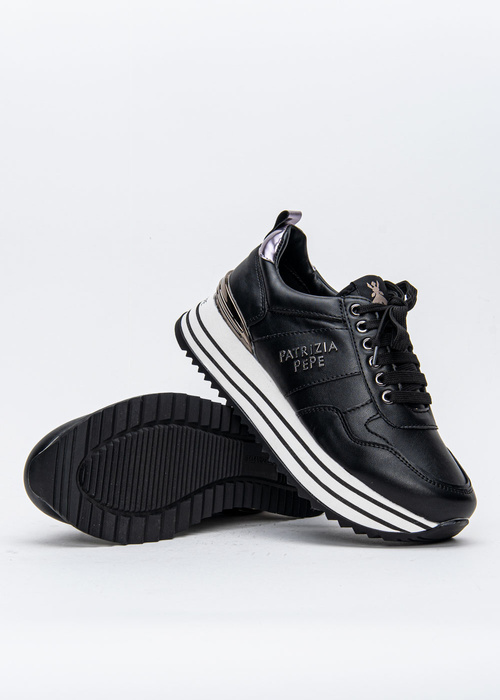 Sneakersy damskie Patrizia Pepe Nero/Canna Fucile E (PPJ636.01)