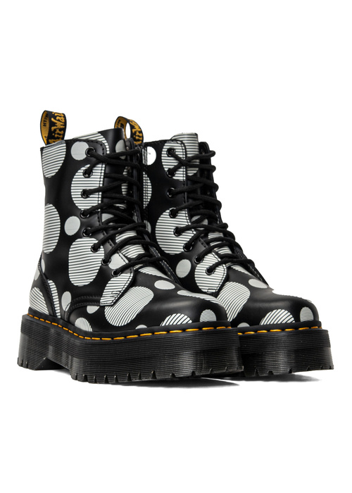 Glany damskie czarne Dr. Martens JADON POLKA DOT Black Smooth