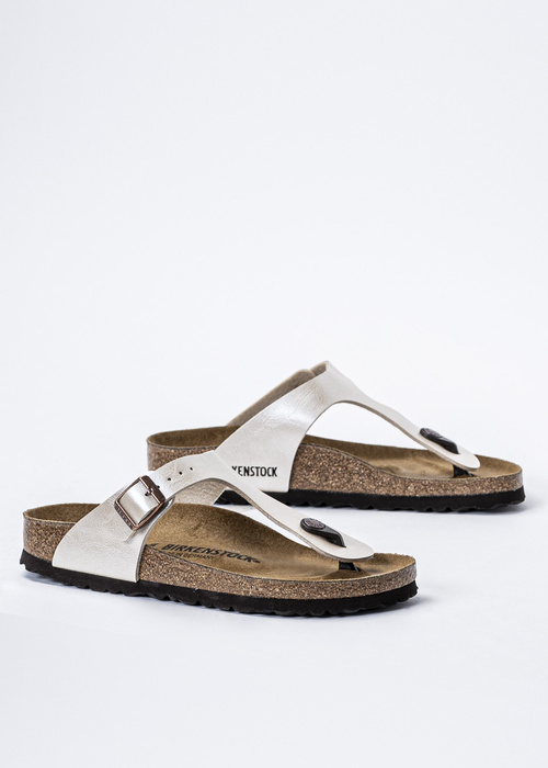 Japonki damskie białe Birkenstock Gizeh BF