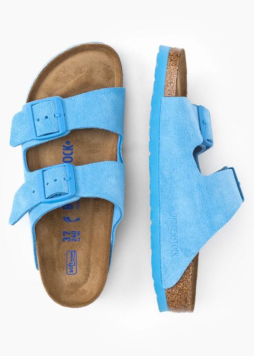 Klapki damskie niebieskie BIRKENSTOCK ARIZONA SFB VL 