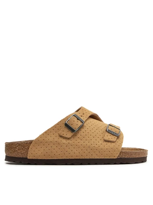 BIRKENSTOCK ZÜRICH LEVE DOTTED NEW BEIGE Klapki damskie