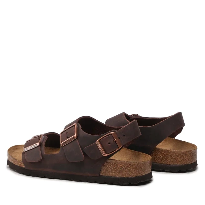 Sandały damskie brązowe Birkenstock Milano LE