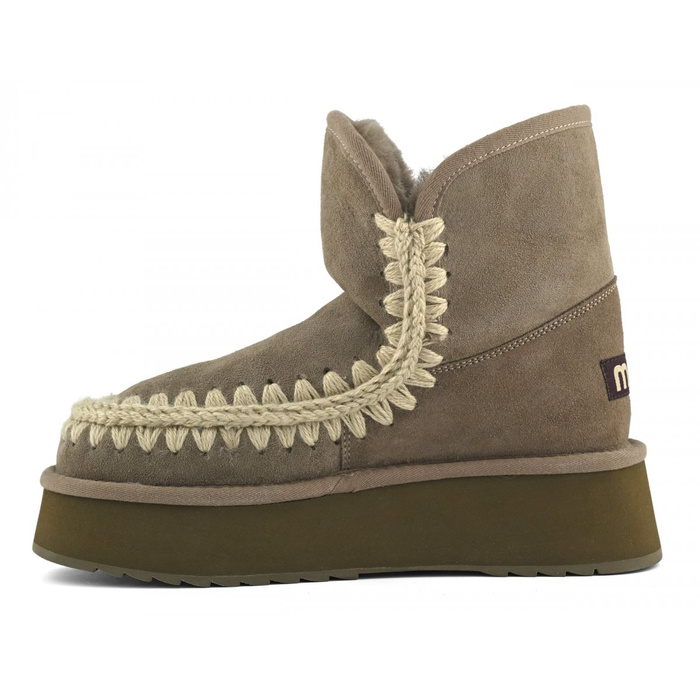 MOU Platform boot suede Śniegowce damskie