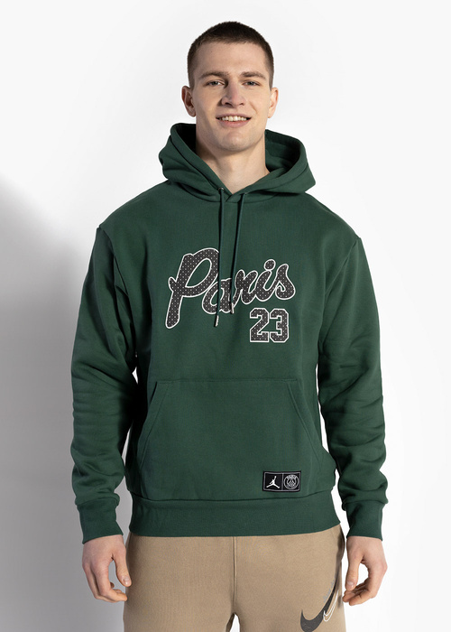 Bluza z kapturem zielona Nike Air Jordan Paris Saint-Germain