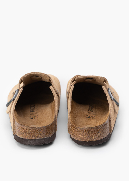 BIRKENSTOCK BOSTON LEVE DOTTED NEW BEIGE Klapki męskie