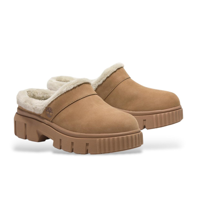 Timberland Greyfield WARM LINED SHOE MEDIUM BEIGE NUBUCK Kapcie damskie