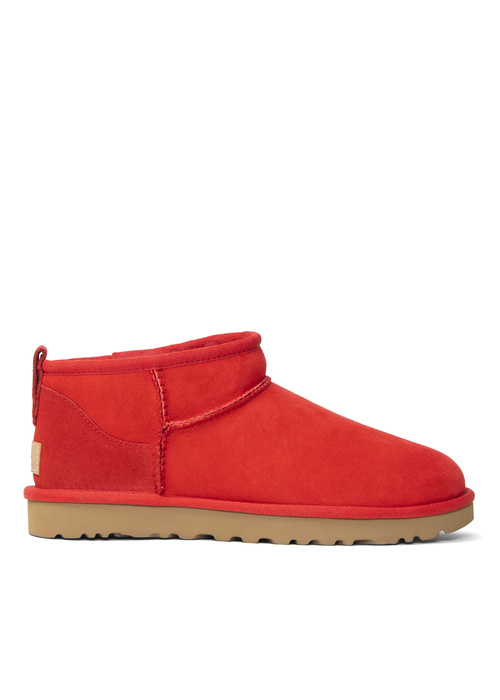 Buty zimowe damskie czerwone UGG W Classic Ultra Mini