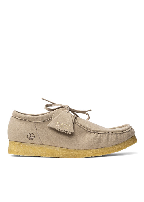 Mokasyny męskie beżowe Clarks Wallabee Sand Vegan