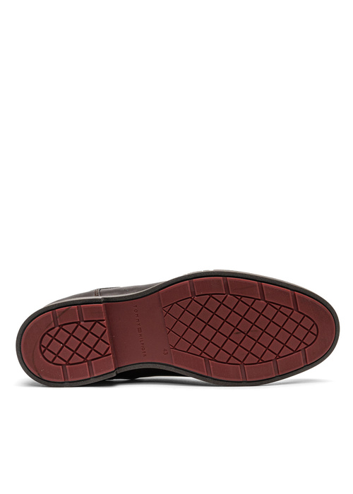 Sztyblety męskie brązowe Tommy Hilfiger Elevated Rounded Lth Chelsea
