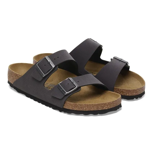 Birkenstock Arizona Birko-Flor Velvet Gray Klapki Unisex