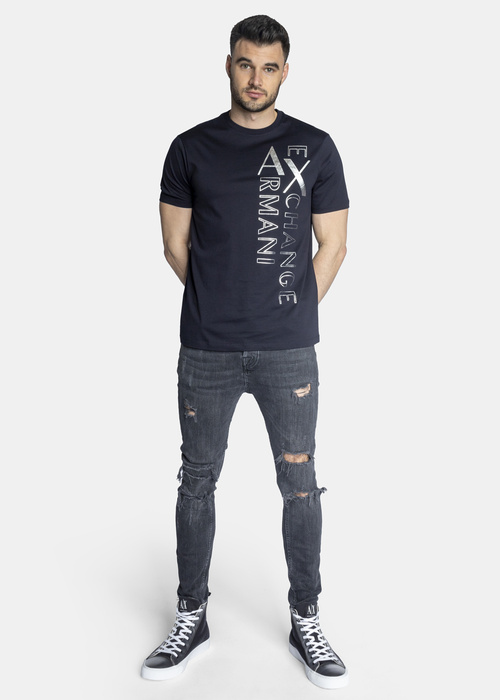 Koszulka męska granatowa Armani Exchange  3LZTNA ZJ9AZ 05FB