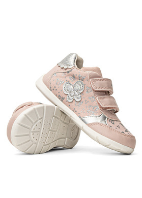 GEOX B Elthan Girl Sneakersy dziecięce beżowe