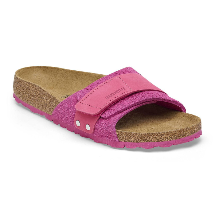 Klapki damskie BIRKENSTOCK OITA W LENB/LEVE FUCHSIA TULIP