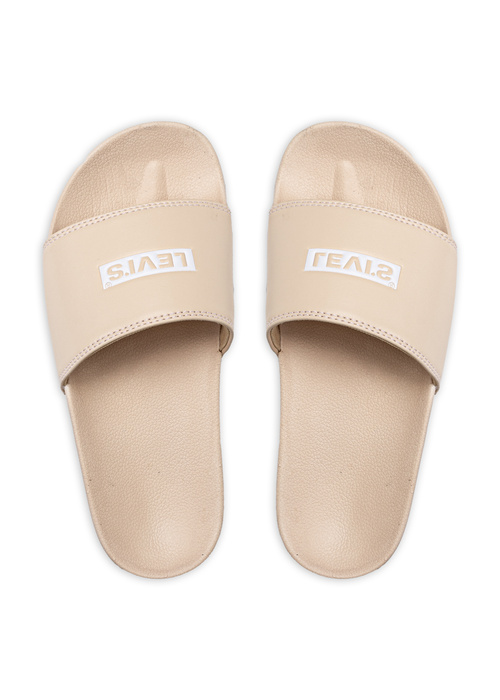 Klapki damskie różowe Levi`s June Boxtab S
