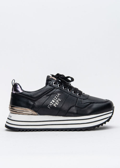 Sneakersy damskie Patrizia Pepe Nero/Canna Fucile E (PPJ636.01)