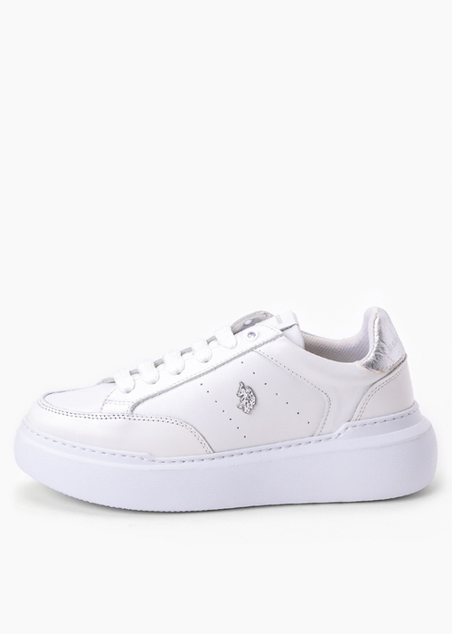 U.S. POLO ARTIDE001W/3L1-WHI Sneakersy damskie 