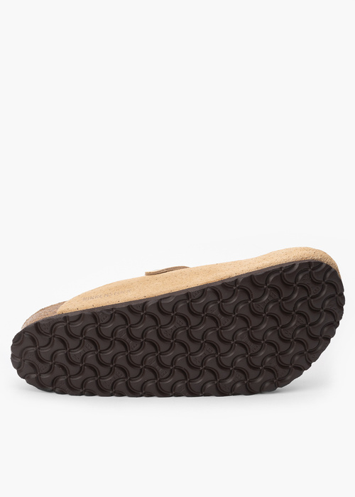 BIRKENSTOCK BOSTON LEVE DOTTED NEW BEIGE Klapki męskie