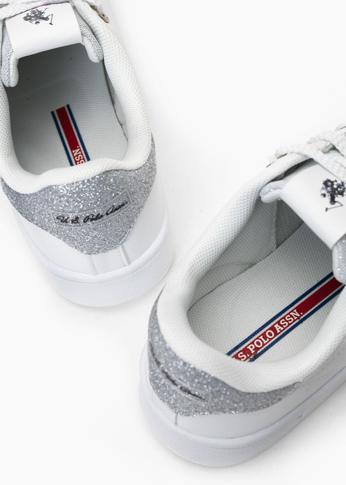 Sneakersy damskie U.S. Polo ASSN MARAYA MARAYA001W/3H1-WHI-SIL01 