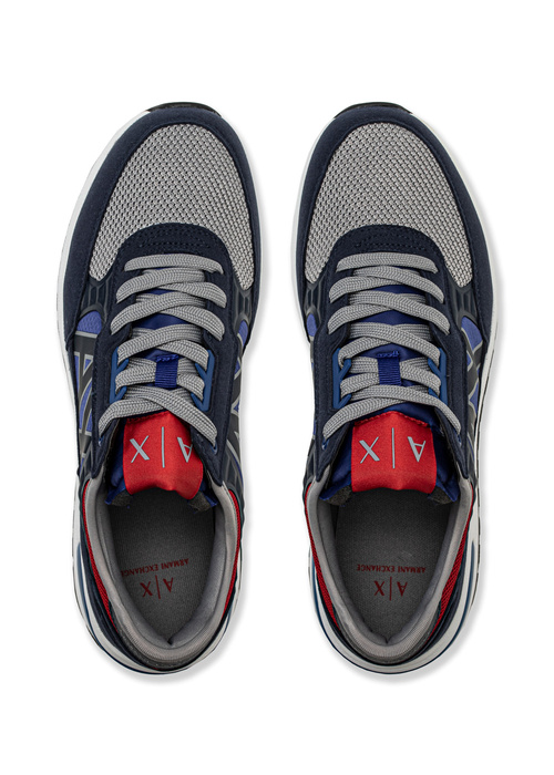 Sneakersy męskie granatowe Armani Exchange XUX090 XV276 K665