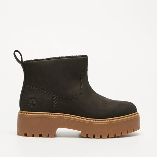 Botki damskie Timberland STONE STREET MID WARM LINED BOOT BLACK NUBUCK