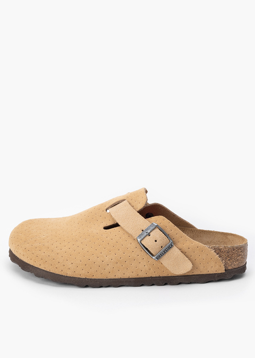 Klapki damskie BIRKENSTOCK BOSTON LEVE DOTTED NEW BEIGE