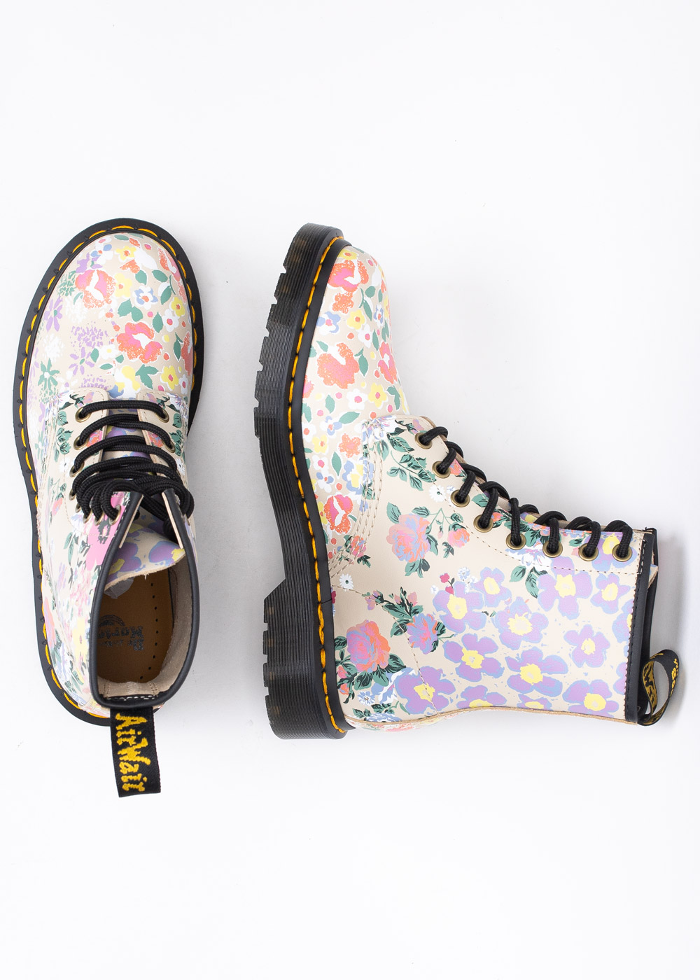 Glany damskie DR. MARTENS 1460 Parchment Beige Floral Mash Up