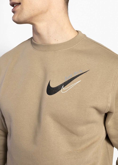 Bluza męska beżowa Nike Sportswear Fleece