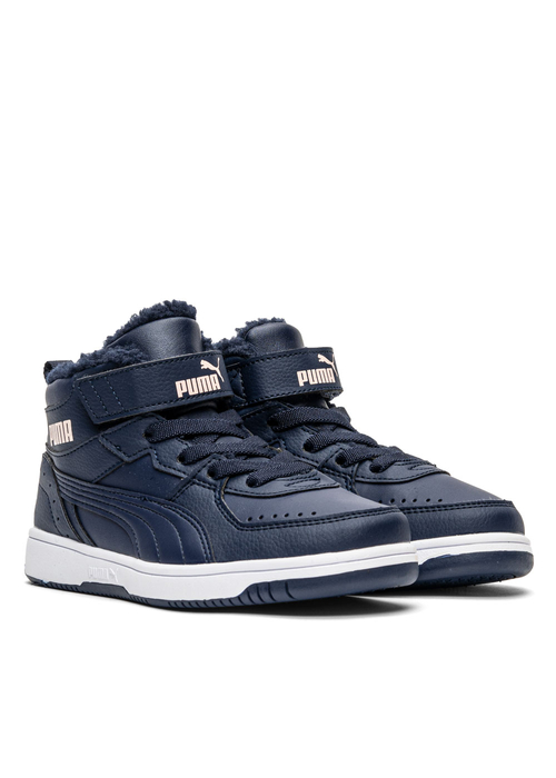 Buty sneakersy dziecięce Puma Rebound Joy Fur PS Granatowy