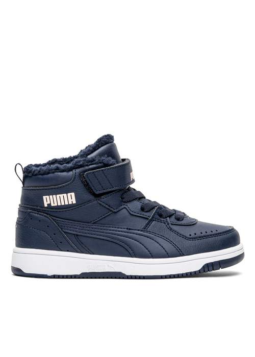 Buty sneakersy dziecięce Puma Rebound Joy Fur PS Granatowy