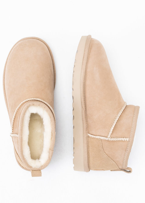 Buty zimowe damskie beżowe UGG W CLASSIC ULTRA MINI